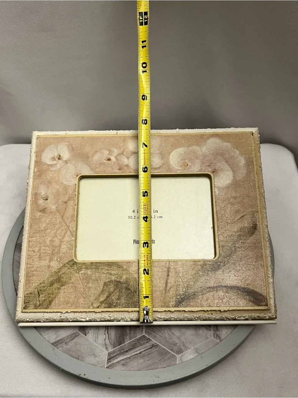 Pier 1 Imports Floral Orchid 4x6 Picture Frame Shabby Chic Cottagecore